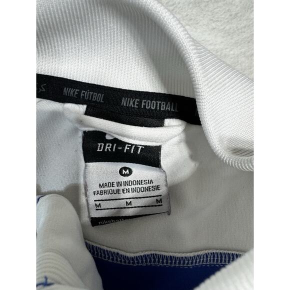 Nike Futbol Dri-Fit Track Jacket Royal Blue White Zip Front Men’s Medium - Picture 2 of 10